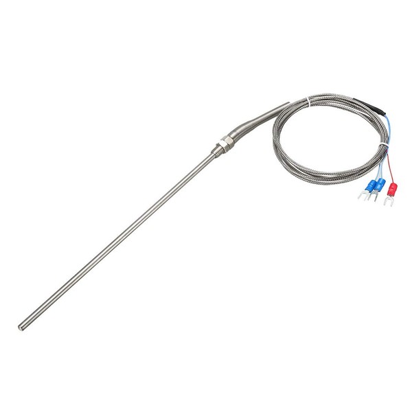 uxcell PT100 Thermocouple Temperature Sensors 5mmx200mm Probe with 2M/6.6Ft Wire
