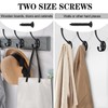 Pack of 6 Coat Hooks, Bolatus Coat Hooks, Gooseneck Hooks,