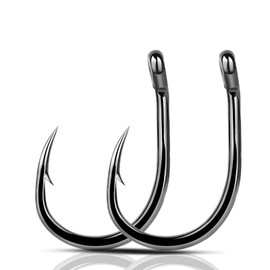 9KM DWLIFE Carp Hooks 50pcs High Carbon Steel Wide Gape Quick Change Carp Fishing Hooks Barbed Fishing Tackle for Freshwater Saltwater Size8#
