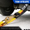 OXXTRIC V-Bridle Strap,2" x 4' Heavy Duty Tow Strap,D Ring