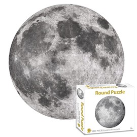 Rompecabezas 1000 Piezas, Rompecabezas Lunar Antipolvo y Antidecoloración, Puzzle Redondo, Regalo para Juego Familiar Regalo de Cumpleaños Para Adultos, Adolescentes, Puzzle Moon Alta Resolución