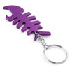 Komonee Fish Bone Purple Bottle Opener Key Chain Metal Dead