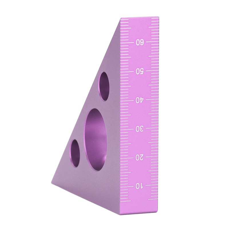 3in Right Angle Measure Ruler Thick Aluminum Alloy 45 Degree