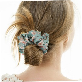 Healvian 4pcs Elegant Retro Floral Hair Tie Women Hair Accessories Soft Bands Stylish Elastic Scrunchies