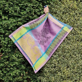 Garnier Thiebaut Les Mures Violet (Purple Blackberries) French Kitchen Towel 22"x30", Cotton, Jacquard