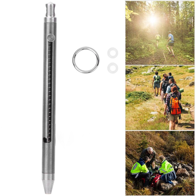 Portable Titanium Alloy Telescopic Toothpick Case Holder for Camping Hiking
