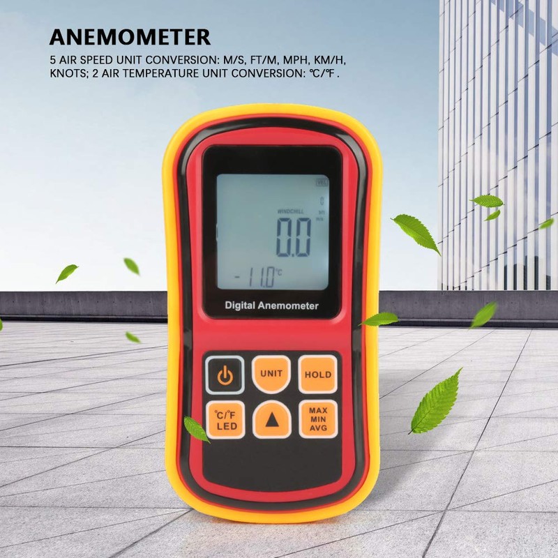 Handheld LCD Digital Anemometer Air Speed Tester GM8901 Measure Meter