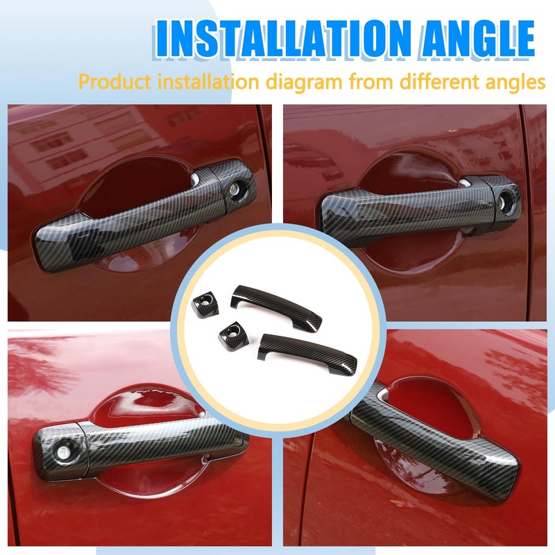 LLKUANG ABS Car Exterior Door Handle Decorative Cover Trim Fit