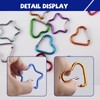 Pack of 12 Carabiner Small Key Chain, Heart Carabiner Star,