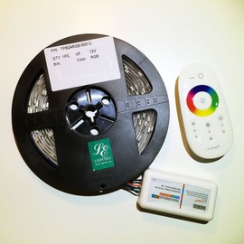 LIGHTEU, 5 Metre 12 V Professional RGB LED Strip Set (60 LED/m, IP65) for Boat, Yacht, Includes Controller, Wi-Fi, 2.4G RF Touch Wireless Remote Control