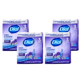 Dial Lavender and Jasmine Bar Soap, 3 Count, (Pack of 4)