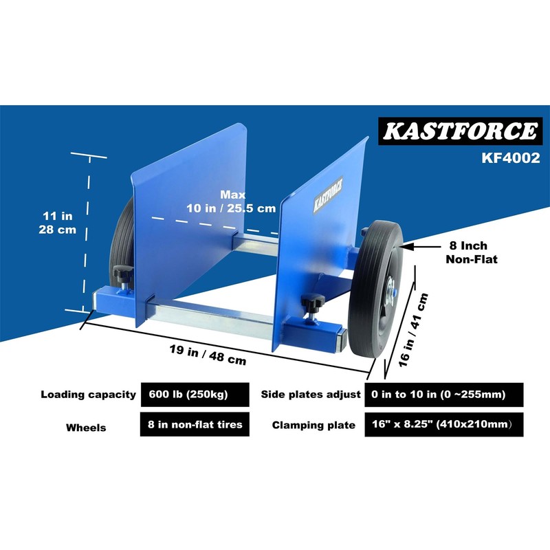 KASTFORCE Panel Dolly, 600 Lbs Capacity, Drywall Mover with 8"