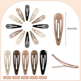 Hebterrka Pack of 30 5 Colours Metal Hair Clips, 2 Inch Hair Clips Hair Accessories for Women Girls Hair Clips Ladies Girls Hair Clips