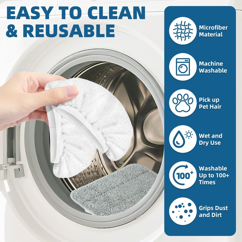 LOVECO Microfiber Steam Mop Pads Compatible with FEPPO, FODFINU &