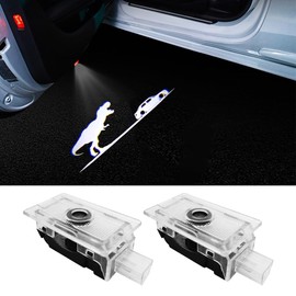 uuakarin 2PCS Car Door Logo Projector Lights Compatible with 300 300C 300S 2005- Present LED Ghost Shadow Light Laser Puddle Lamp Accessories (Dinosaur)