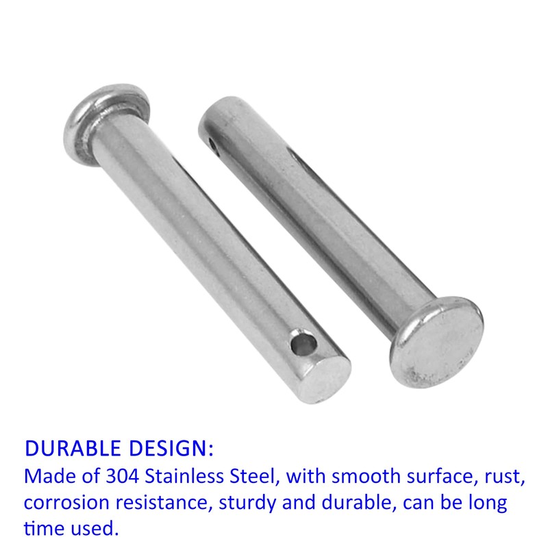 M METERXITY 5 Pcs Flat Head Stainless Steel Clevis Pin