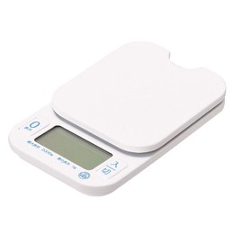 Pearl Metal Digital Kitchen Scale, 4.4 lbs (2.0 kg), Quantity HAKARI D-6466, White
