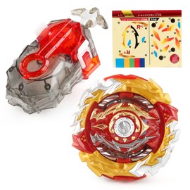 OBEST Bey Burst Turbo Set Starter Set, 4D Metal Fusion Battle Spinner Set with Launcher, Bey Battling Tops Speed Spinning Top Launcher Battle Set for Children Christmas, Birthday