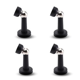 Door Stopper Magnetic, Magnet Door Stop Stainless Steel, with Screws Drilling Mounting, Heavy Duty for Various Door Types to Hold Your Door Open. Rust Resistant (Black)