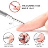 2 Pcs Cuticle Pusher Cutter and Remover, Professional Double Ended