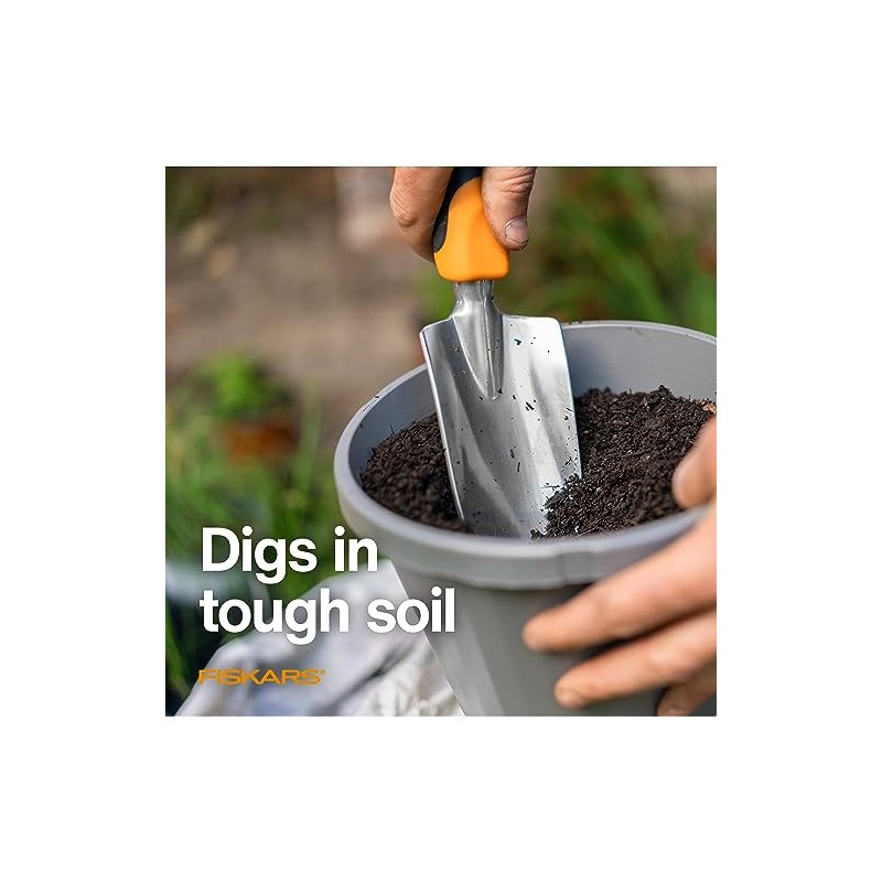 Fiskars Ergo 7022 - Paleta para jardín, N/A, Trowel