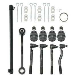 PHILTOP 15pcs Front Suspension Kit Compatible with Grand Cherokee 1999 2000 2001 2002 2003 2004, Lower Upper Control Arm Tie Rod End Adjusting Sleeve Sway Bar Link Ball Joints Replacement