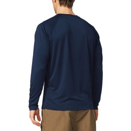 BALEAF Men's Rash Guard Shirts Fishing Long Sleeve UV Sun Protection SPF T-Shirts UPF 50+ Lightweight Beach Dark Blue Size S