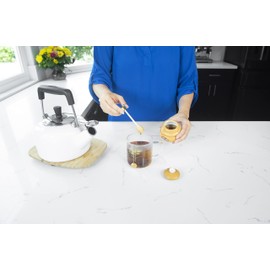 Joie Ceramic Beehive Honey Pot and Wooden Dipper, Mini