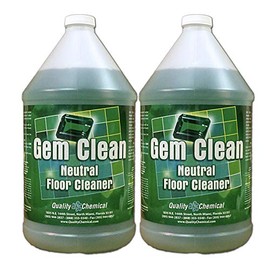 Quality Chemical Gem Clean - a neutral floor cleaner concentrate designed for all floor finishes or polished marble.-2 gallon case