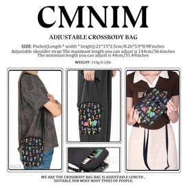 CMNIM Cartoon Emotion Faces Merch Inside Movie All The Feeling Characters Crossbody Bag Joy Anger Fear Sadness Fans Shoulder (all the feels Mini CB)