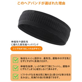 Headband Sports Headband (Black)