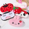 6 Pack Cute Pencil Case, MERYSAN Cartoon Plush Pencil Pen