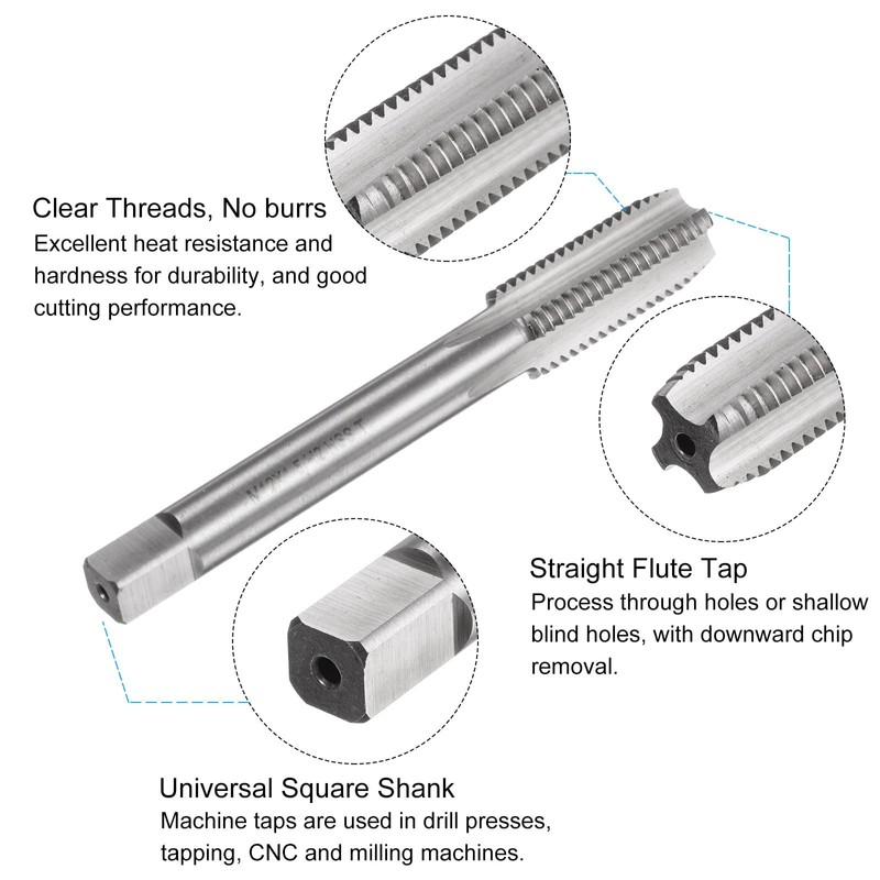 uxcell Metric Tap and Drill Bit Set, M12 x 1.5