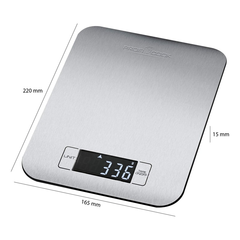 ProfiCook PC-KW 1061 Digital Kitchen Scale with Large LCD Display.