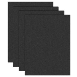 Eszeoee 4 Pack Black ABS Plastic Sheet 18" x 24" x 0.06", High Tensile and Impact Strength Moldable Plastic Sheet, DIY Material for Home Decor, Handcraft, Project & Structural Crafts