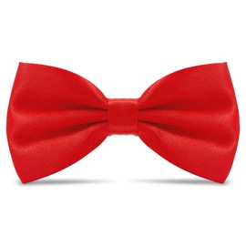 AHLPO Elegant Men's Bow Tie - High Quality with Hook Adjustable, Bow Tie Suit for Wedding Party Celebrations Office Gift Bow Ties for Men Women Boys Bow Tie Black, red