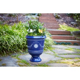 Southern Patio 15.5" Porter Outdoor Urn Planter with Drainage Hole & Plug, 19.03 qt. Capacity