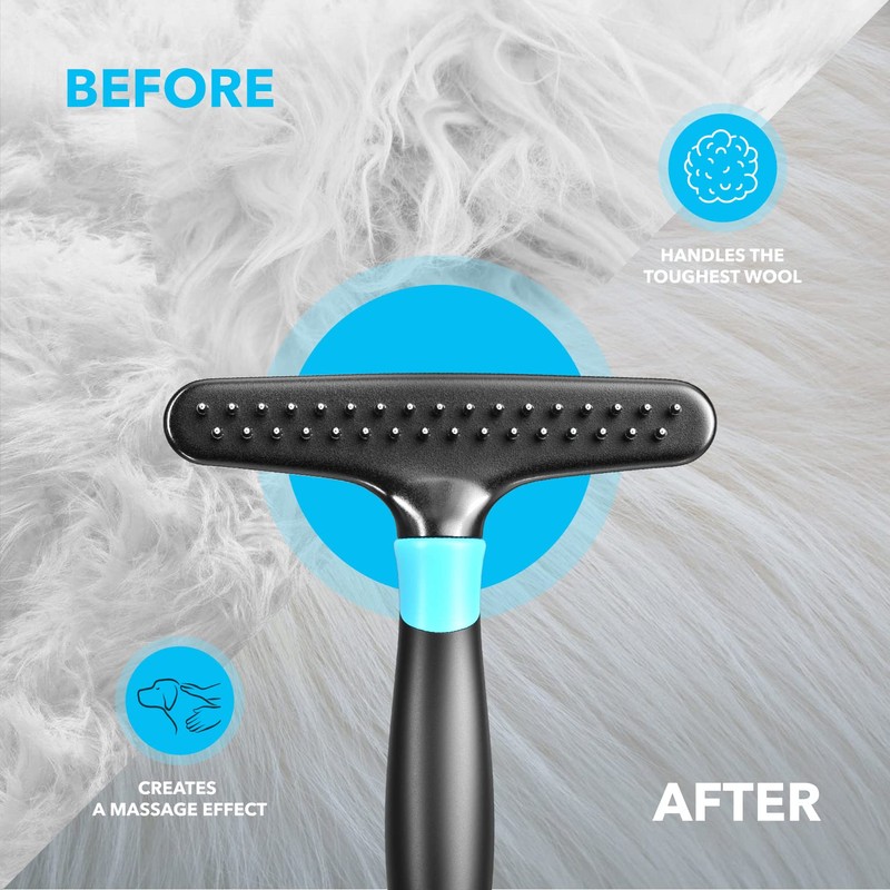 DOGI Deshedding Brush - Undercoat Rake for Dogs, Cats, Matted,