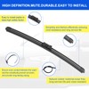 ANIKLUIM® 22"+20" Wiper Blades with 9" Rear Wiper Blade Set