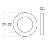 sourcing map Rubber Flat Washers 20mm OD 10mm ID 2.2mm