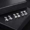 ALEXCRAFT Silver 925 Stud Earrings Small Earrings Set Women, 3