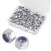 Aicosineg Hex Lock Nuts Nylon Lock Nuts M3 Nuts 100pcs