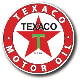 World Graphic TEXACO 4 INCH DECAL STICKER STYLE 3 SUPER HIGH GLOSS OUTDOOR