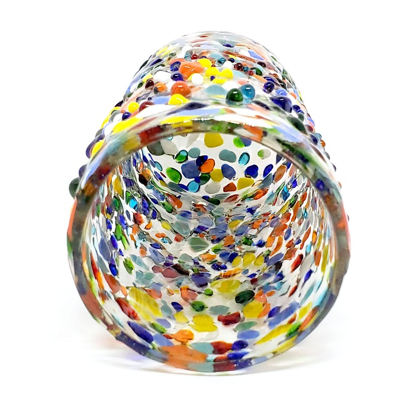 MexHandcraft Confetti Rocks 14 oz Drinking Glasses (set of 6)