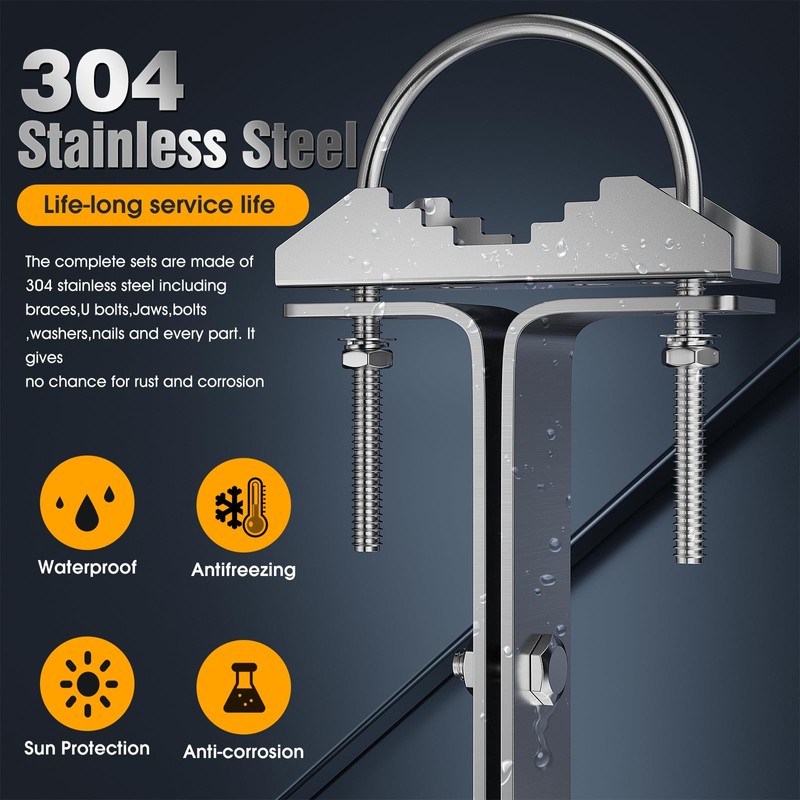 24 Inch Antenna Wall Mount Stainless Steel Stand Off Wall