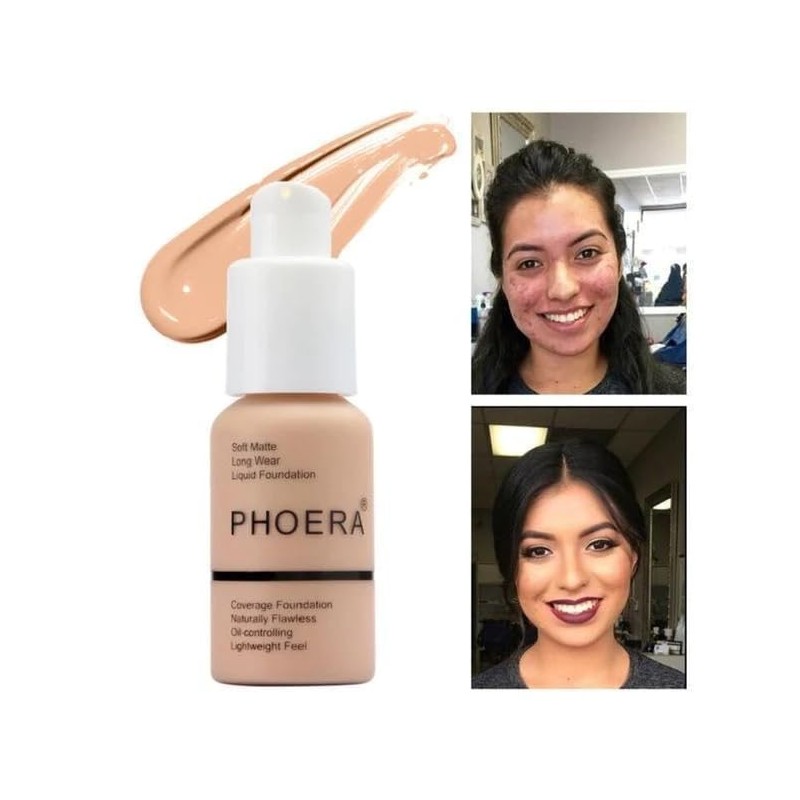 Mupkins Phoera Matte Foundation Full Coverage – 30ml Oil Control