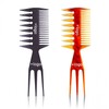 Barberbit Barber Retro Style Wide-Tooth Oil Hair Comb Men's Large Double-Sided Set Comb 1171 Amber 4ea
