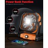 Portable Camping Fan,20000mAh Rechargeable Battery Powered Fan with LED Lantern,