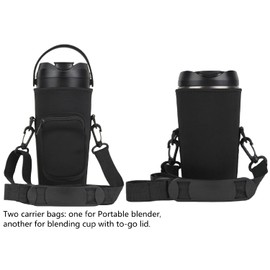 Pack of 2 Flip Portable Blender Bag Protective Case Cover Non-slip Sleeve Waterproof Pouch Compatible With nutribullet Flip Portable Blender NBPB50350AK/NBPB10350 (Black)