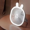3 Speeds Mini Desk Fan with Light Portable Hanging Folding